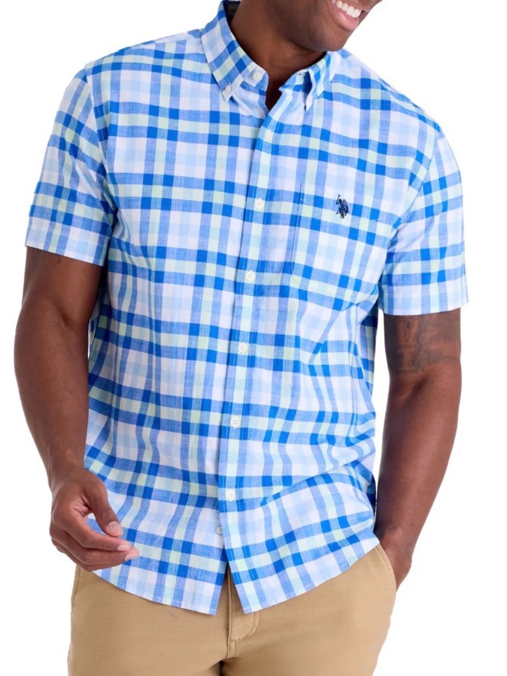 U.S. POLO ASSN. Men's Short Sleeve Button-Down Shirt